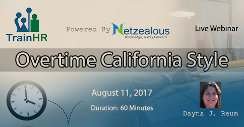 Overview:
Understanding all the rules around overtime pay in California. Understanding special California recordkeeping requirements. Understanding new rules around minimum wage affect how the exempt categories work in California. 